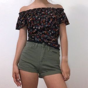 Strapless Flower Shirt